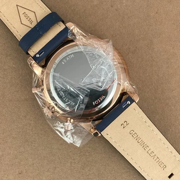 Fossil Chronograph Rose Gold & Stainless Watch
